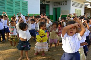 Children exercising